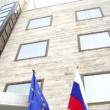 drapele pt exterior ambasada sloveniei cu suport perete